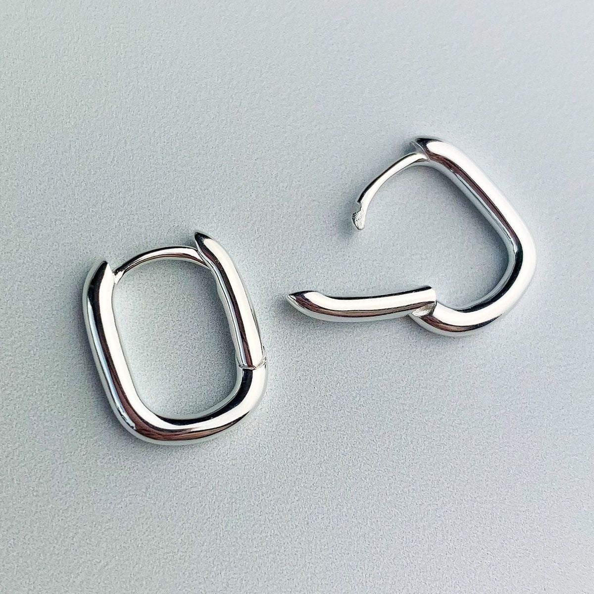 Gold Oval Hoop Earrings
