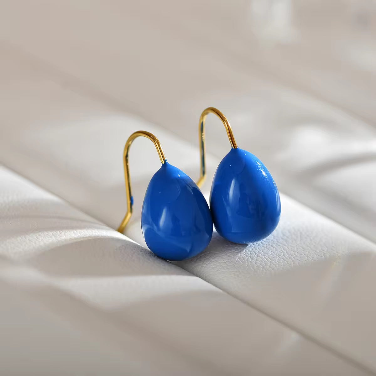 Coloured Drop Shaped Studs