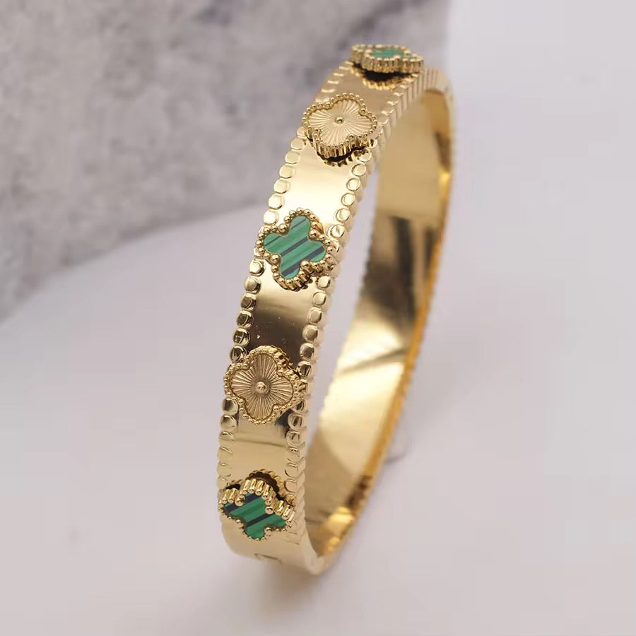 Chunky Green and Gold Band