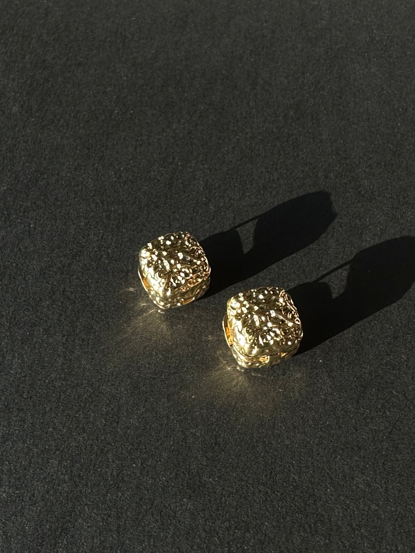 Gold Block Earrings