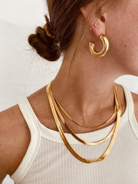 3 Layered Gold Snake Chain