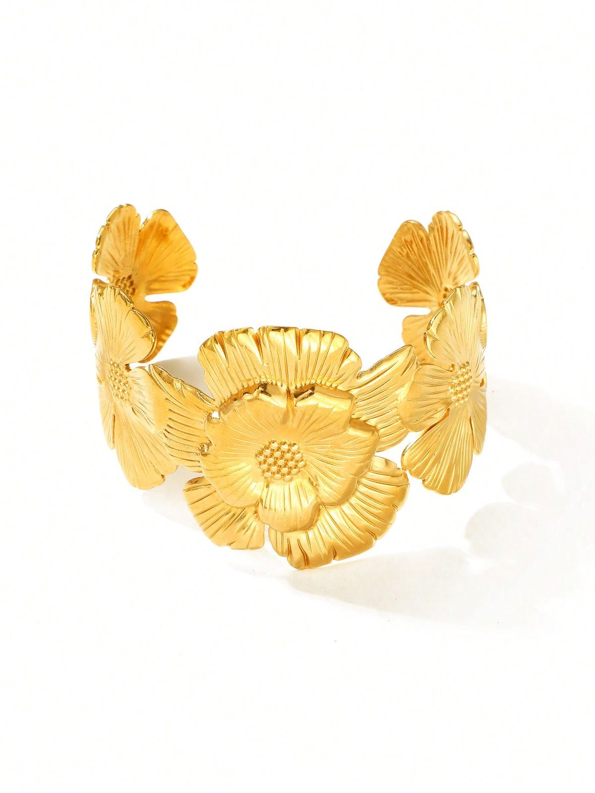 Chunky Flower Gold Band