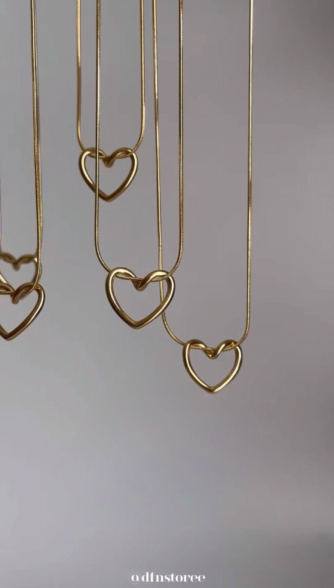 Dainty Heart Gold Necklace