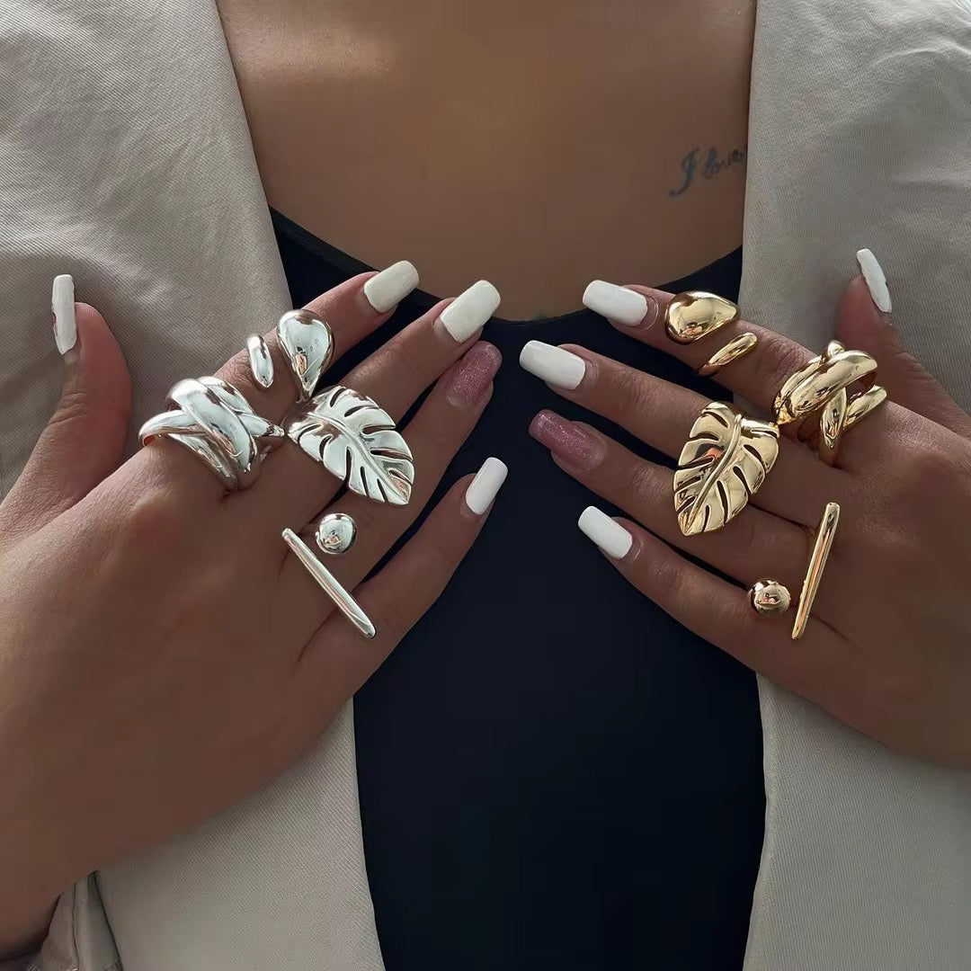 Statement Leaf Gold Ring
