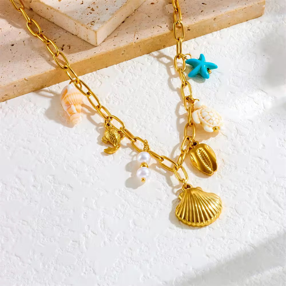 Beach Bum Charm Necklace