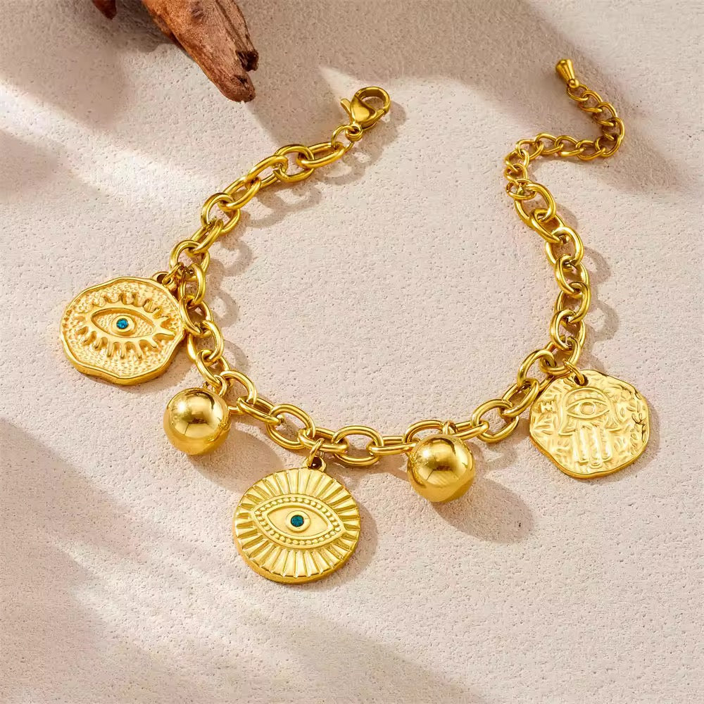 Chunky Crushed Coin Statment Necklace