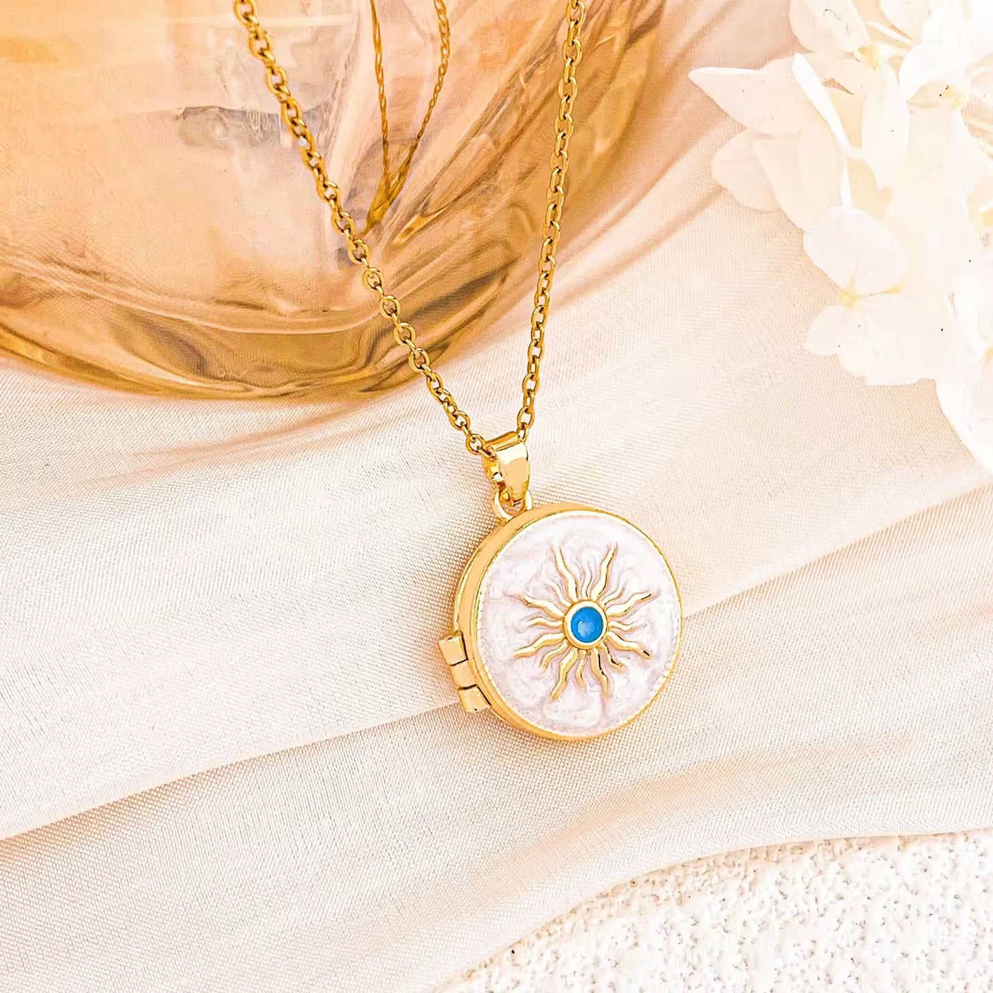 Sun Locket Necklace