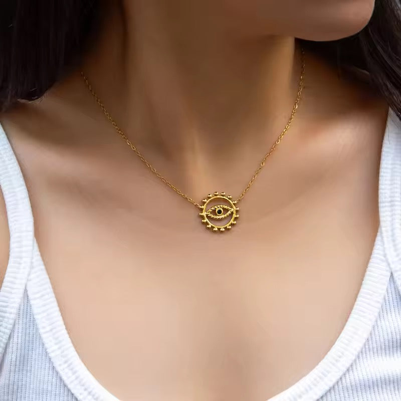 Traditional Evil Eye Pendant Necklace