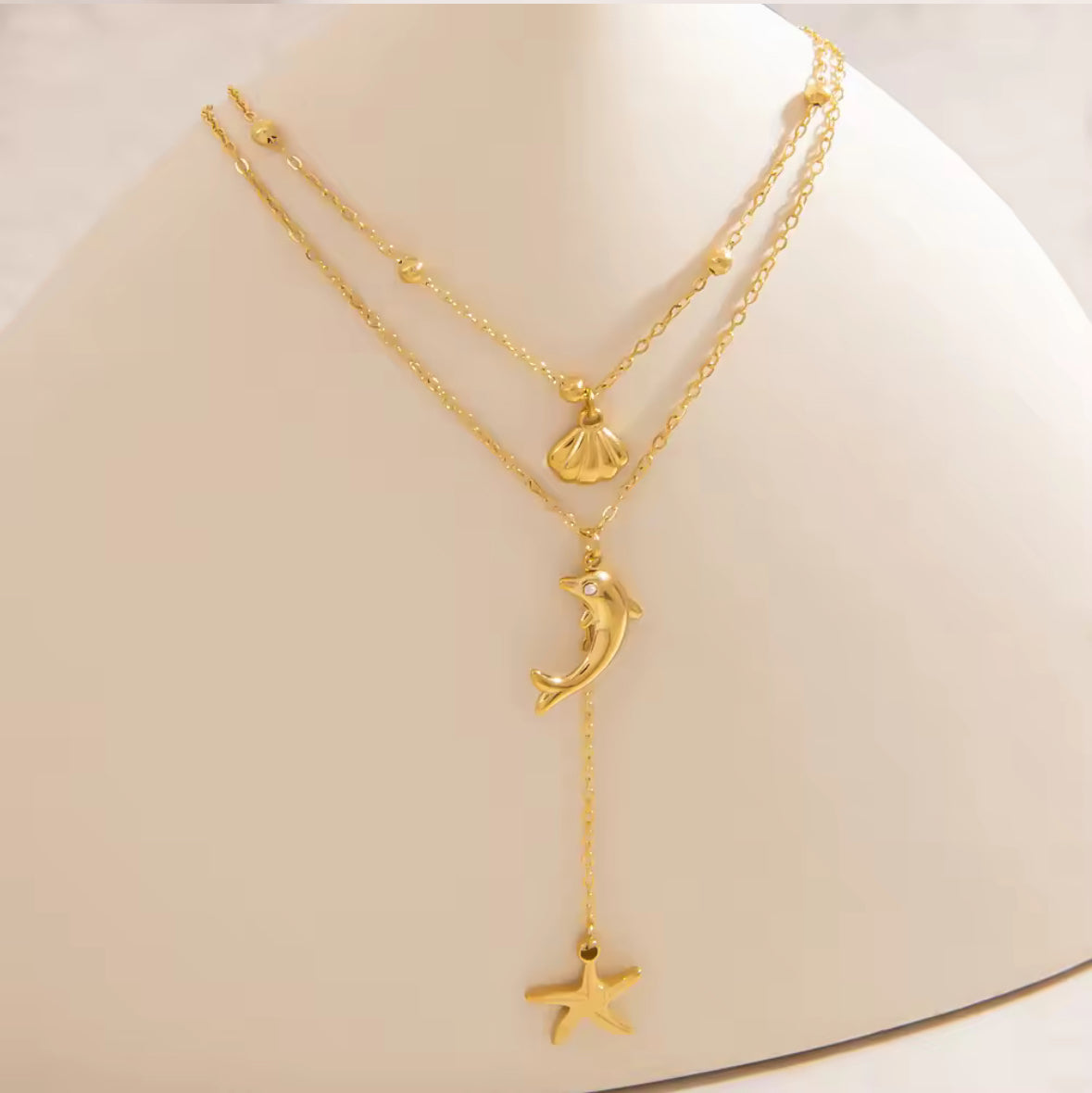 Minimal Beach Lariat Necklace