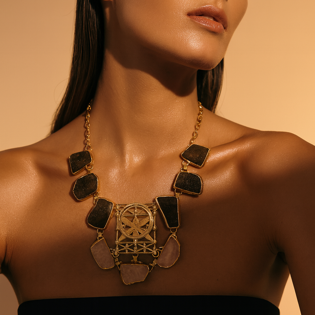 Stonebound Agate & Rose Quartz Necklace