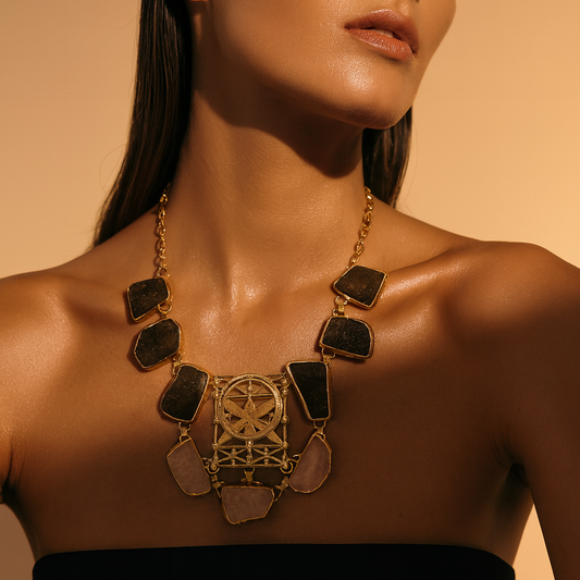 Stonebound Agate & Rose Quartz Necklace