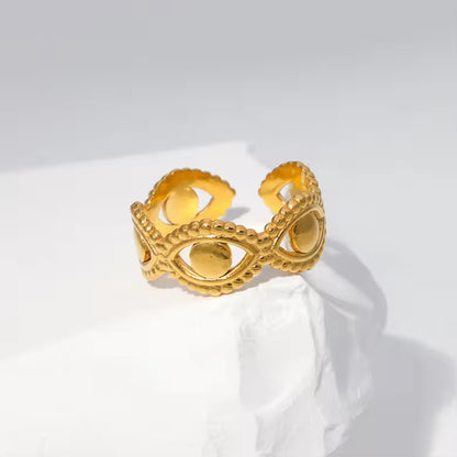 Geometrical Eye Gold Ring