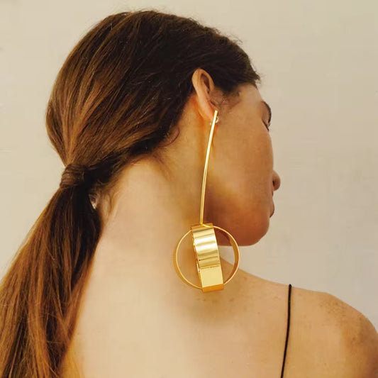 Bold Statement Geometrical Dangler Earrings